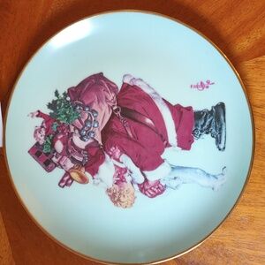 J.D Lyendecker 1st Print collectible plate. 1977. Christmas theme.